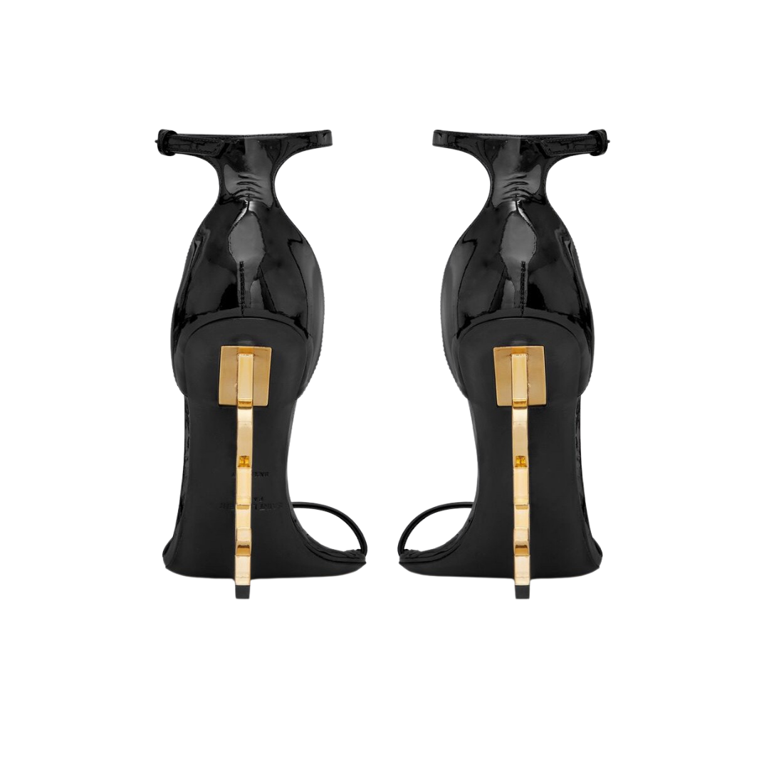 Siyah Rugan Topuklu Ayakkabı - Image 4