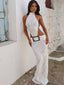 Albina Beyaz Maxi Elbise