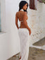 Albina Beyaz Maxi Elbise