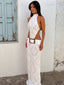 Albina Beyaz Maxi Elbise