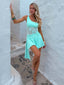 Scala Mini Elbise Aqua